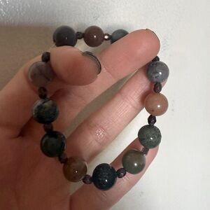 Buddha Stones Natural Stone Healing Beads Bracelet Indian agate good fortune
